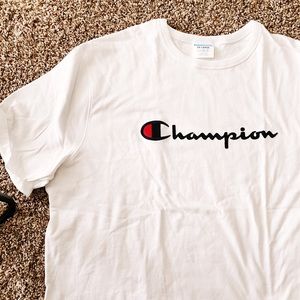 CHAMPION t-shirt, shirt dress, embroidered